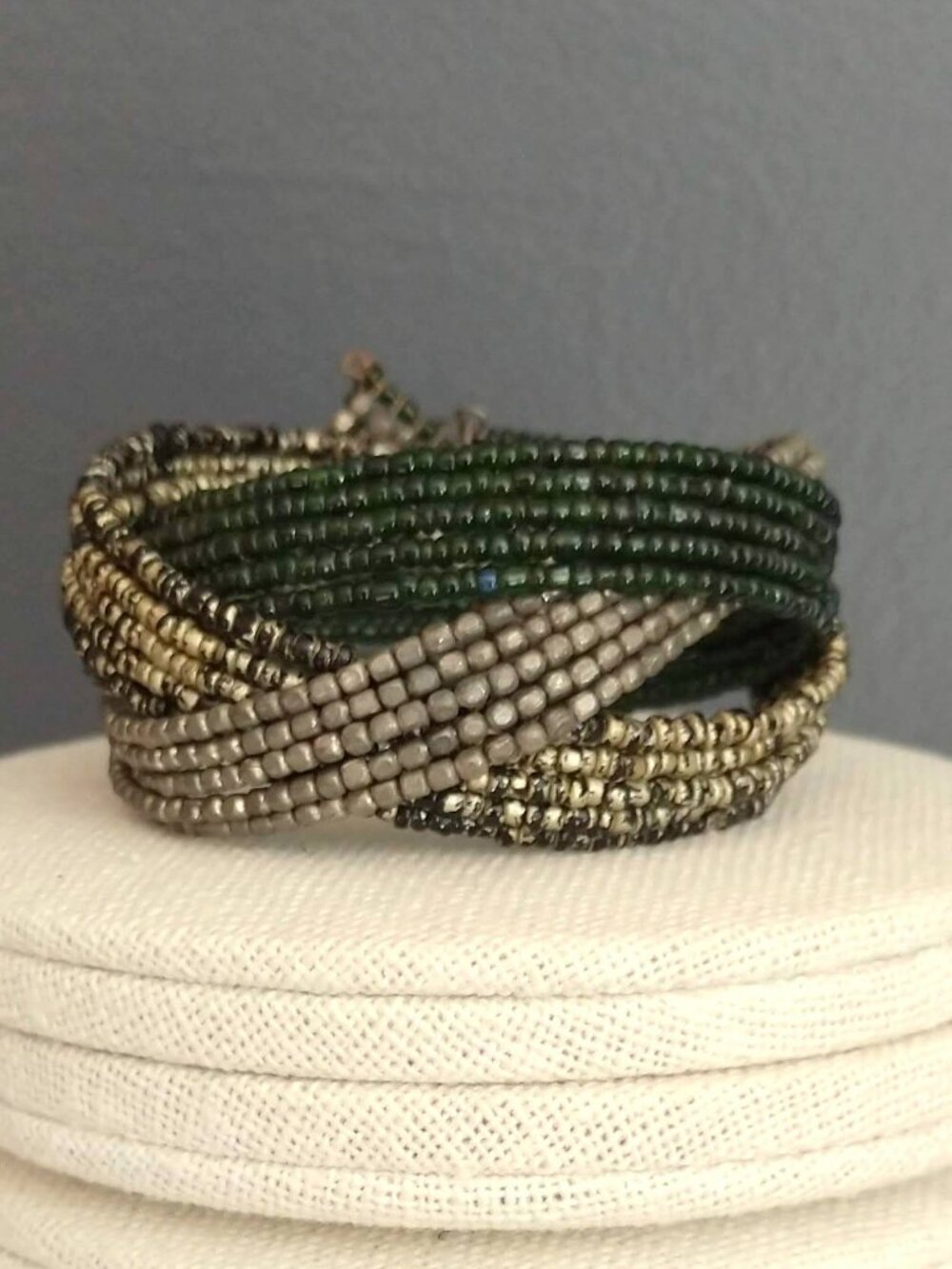 Multi color seed bead bracelet